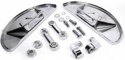 Pedane per Harley Davidson Softail Dyna Sportster Old Style Bobber Mezza Luna HD - Immagine 1 di 4