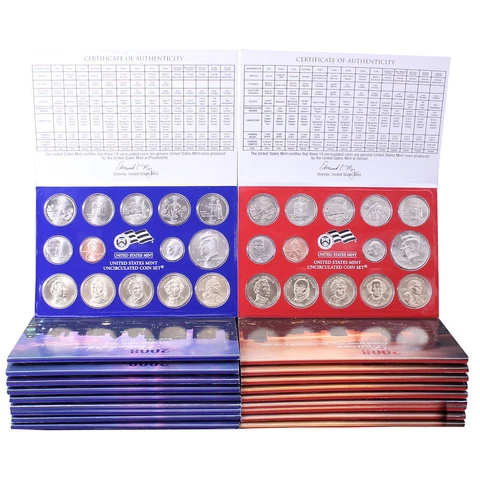 2008 Mint Set 10 Pack Original Envelopes 280 US Coin Lot Cover