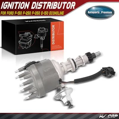 Ignition Distributor w/ Cap & Rotor for Ford F-150 F-250 F-350 E-150 Econoline - Image 1 of 4