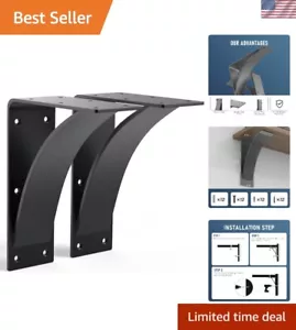 Heavy Duty Shelf Brackets, 2 Pack Fireplace Mantel Brackets, Hand Welded Stee... - Picture 1 of 7