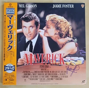 Jodie Foster Signed Maverick Japanese Laserdisc Actress LEGEND RAD - Picture 1 of 3