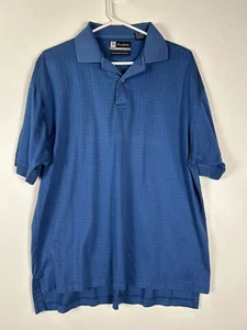 Jos A Bank Leadbetter Golf Men's Polo Shirt Medium Collard 100% Cotton Blue - Picture 1 of 5
