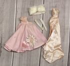 Vintage Barbie Enchanted Evening #983 Gown Gloves Fur Stole + Extra Pink Gown