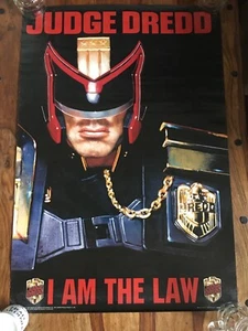 Rare Judge Dredd Original US 1 Sheet Film Poster I Am The Law Sylvester Stallone - Picture 1 of 1