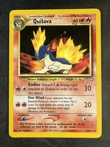 Pokemon TCG 46/111 Quilava Neo Genesis Unlimited Uncommon NM/LP - Picture 1 of 2