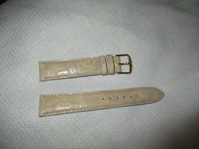 Correa de reloj de cuero genuino grano tortuga en relieve EE. UU. 18mm ivo Foto 1 de 3