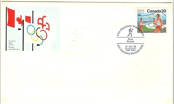 1976 Canada Post Olympics Special Embossed & Cancelled Boxing Event Cover - Image 1 of 1