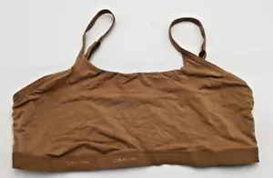 Calvin Klein Plus Modern Cotton Naturals Lightly Lined, Bralette Brown, 3X - Picture 1 of 2