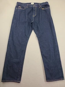 Pantalones Todd Snyder Para Hombre 38x32 Ribete Denim Calce Recto Lavado Oscuro - Imagen 1 de 16