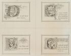 J. THAETER (1804-1870), Zierinitialen mit biblischen Motiven, Rad. Romantik