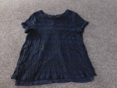 Simply Vera Wang Top Pequeño Azul Forrado Cordones Mujer Jersey Elástico Foto 1 de 4