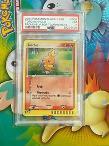 2003 POKEMON BLACK STAR PROMO 006 TORCHIC-HOLO EUROPEAN POP TOURNAMENT PSA 7 - Picture 1 of 2
