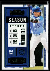 2020 Panini Contenders Season Ticket Green #57 Whit Merrifield - Picture 1 of 2