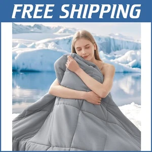 Cooling Blanket King Size - Double-Sided Breathable Comforter for Hot Sleepers - Picture 1 of 9