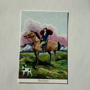 Ben Voldman Art Postcard Equestrian Lady And Dog UNP Continental - Picture 1 of 2