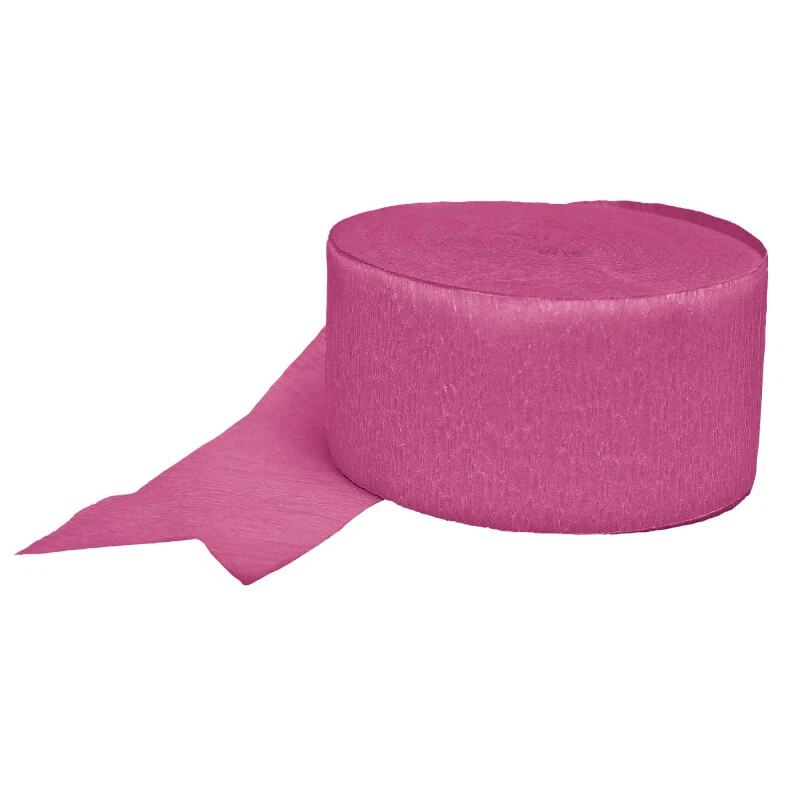 Hot Pink Party Supplies Crepe Paper Streamer Decorations Girl Birthday Princess - Image 1 of 1