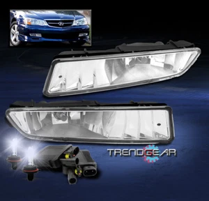 2002-2003 ACURA TL FRONT BUMPER DRIVING FOG LIGHTS LAMPS JDM CHROME W/8000K HID - Picture 1 of 4
