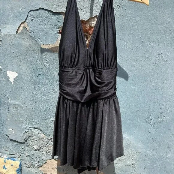 Traje de baño Esther Williams color liso, negro - talla 10 Foto 1 de 1