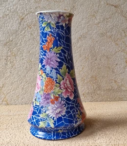 Antique Art Deco Shelley Cloisonne Tall Tapered Vase Pattern 8320 1912-1925 - Picture 1 of 7