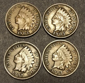 Centavo cabeza india lote de tres fechas diferentes centavo libertad muy bueno en muy buen estado - lote G - Imagen 1 de 4