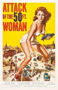 Attack of the 50 Foot Woman Poster –  Wall Art A2 A3 A4 Print Buy 2 Get 2 Free - Picture 1 of 1