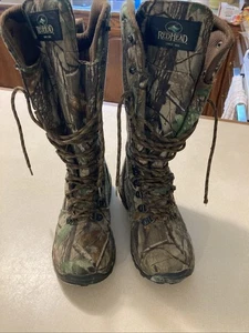 Red Head Camo Hunting Boots Womens 7M Tall Snake Boots Waterproof - Picture 1 of 12