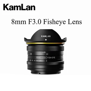 KamLan 8mm F3.0 APS-C MF Wide Angle Fisheye Lens for Canon Sony Fujifilm Cameras - Picture 1 of 10