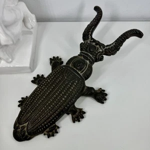 BOOT JACK Cast Iron BEETLE/BUG 12in Cast Iron Original Austria BOOTJACK Antique - Picture 1 of 16