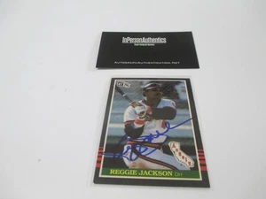 1985 Donruss Reggie Jackson California Angels"Star"Autographed Baseball Card COA - Picture 1 of 2