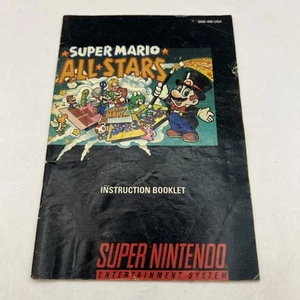 Super Nintendo Super Mario All-Stars (1993) SNES Authentic Game Manual Only - Picture 1 of 2