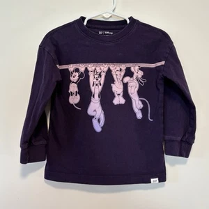 GAP Kids Disney Mickey/Goofy/Donald/Pluto Graphic Long Sleeve Shirt Kid 3T - Picture 1 of 6