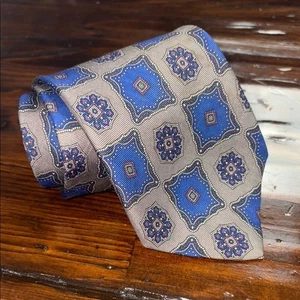 Gant Geometric Silk Neck Tie – Made in USA – Vintage - Picture 1 of 8