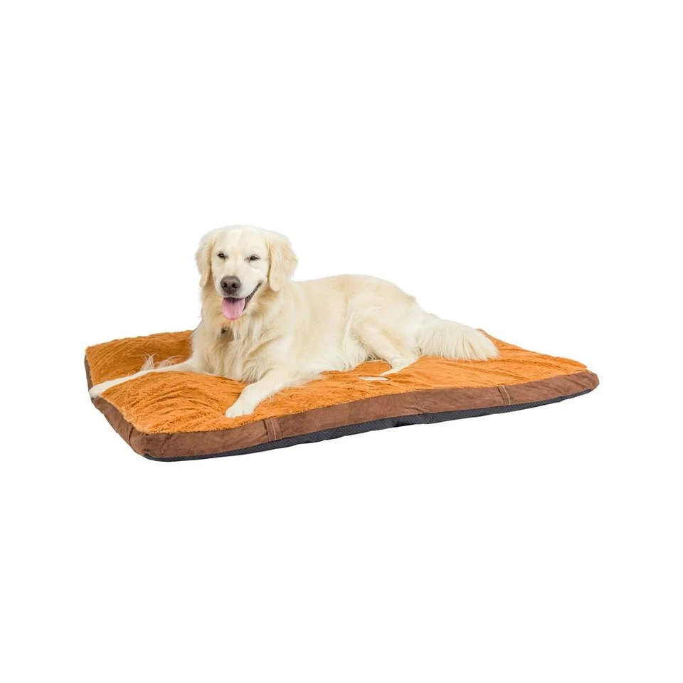Extra Large Pet Bed Mat With Poly Fill Cushion In Mocha & Earth Brown - Image 1 of 4