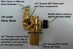 GAS AIR COMPRESSOR UNLOADER CHECK VALVE PILOT VALVE COMBO 140-175 NSG2 - Picture 1 of 2