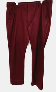 Pantalones chinos Bonobos para hombre Sunday Calce Ajustado Borgoña 36x33 algodón - Imagen 1 de 14