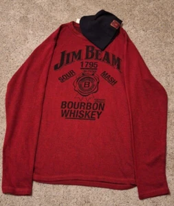 Camisa Jim Beam Para Hombres Talla M Roja Térmica LS y Gorro Negro Sour Mash Bourbon NUEVA - Imagen 1 de 6