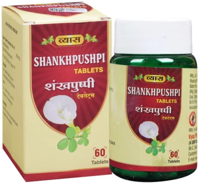 Vyas SHANKHA PUSHPI 60 Tablets Memory and Concentration Support | Shankhpushpi - Image 1 of 4