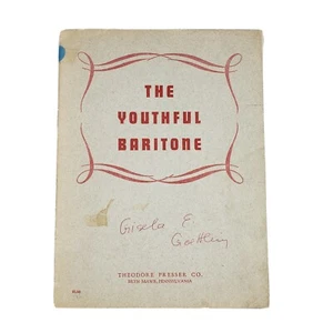 1939 The Youthful Baritone Theodore Presser Co. Piano Sheet music Book USED - Picture 1 of 7