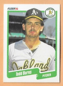 TODD BURNS OAKLAND ATHLETICS #2 - FLEER NM-MT 1990 - Foto 1 di 2