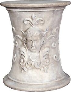 Katlot Flora Goddess of Spring Neoclassical French Spa Stool,Faux Stone Finish