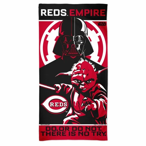 CINCINNATI REDS DARTH VADER YODA DISNEY 30"X60" BEACH TOWEL NEW WINCRAFT 👀 Cover