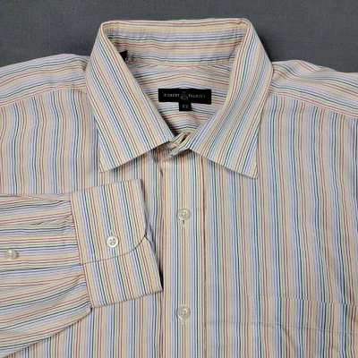 Robert Talbott Men's Button-Up Long Sleeve Colorful Striped Shirt Size 17-37 - Image 1 of 4