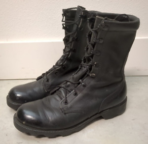 Vintage US Military Ro-Search Black Leather Combat Boots 7.5 R - Punk Metal Goth