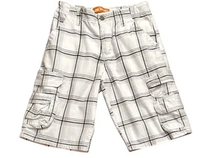 Lee Dungaree Boys Cargo Shorts Stretch Waist White Gray Size 12-R - Picture 1 of 5