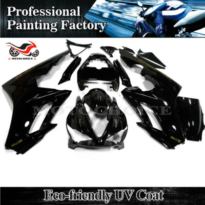 Black ABS Fairing Kit For Triumph Daytona 675 2009-2012 2010 11 Painted Bodywork - Imagem 1 de 4