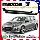 For 2010-2013 Mazda 3 JDM VIP Mod Style Side Skirts 4 or 5 door Body Kit Black