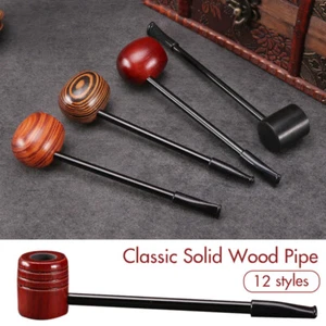 Vintage Premium Long Wood Smoking Pipe Wooden Portable Cigar Pipes Tobacco pipe - Picture 1 of 23
