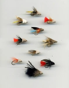 Trout Flies: Short Shank Mini Muddlers Wake Flies size 10 & 12 x 10 (code 034d) - Picture 1 of 3