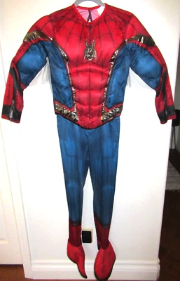 Rubies Marvel Spiderman Padded 1 Piece Costume Youth Size Large NO Gloves/Mask - image 1 of 4