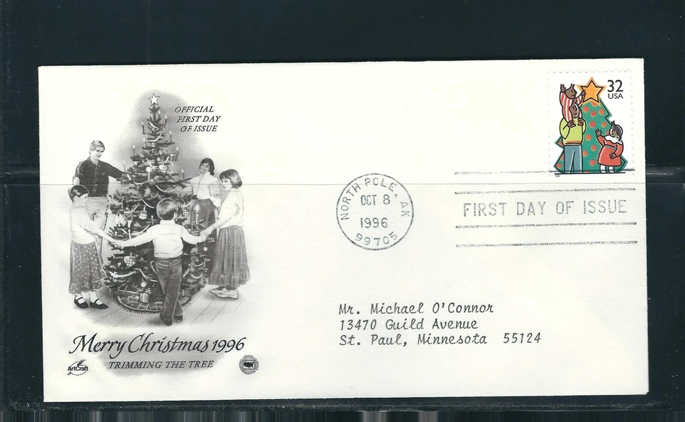 USA SC # 3109 Decorating Tree  FDC . Artcraft  Cachet - Image 1 of 1